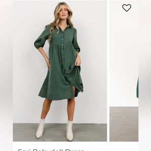 NWT Baltic Born Green Babydoll Sari Dress Medium